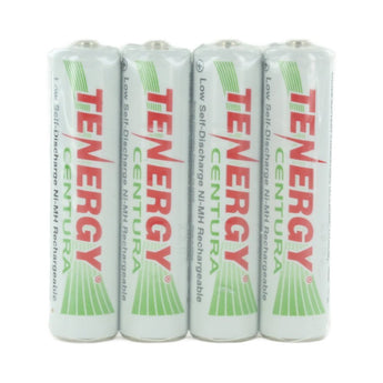 Tenergy Centura LSD 10406 AAA 800mAh 1.2V Nickel Metal Hydride (NiMH) Button Top Batteries - 4 Pack Shrink