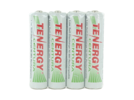 Tenergy Centura LSD 10406 AAA 800mAh 1.2V Nickel Metal Hydride (NiMH) Button Top Batteries - 4 Pack Shrink