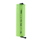 Tenergy 30001 14500 800mAh 3.7V Unprotected Lithium Ion (Li-ion) Flat Top Battery - With or Without Tabs - Bulk