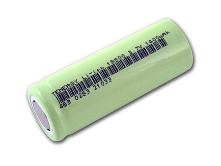 Tenergy 30036-0 18500 1400mAh 3.7V Protected 2.6A Lithium Ion (Li-ion) Flat Top Battery - Bulk