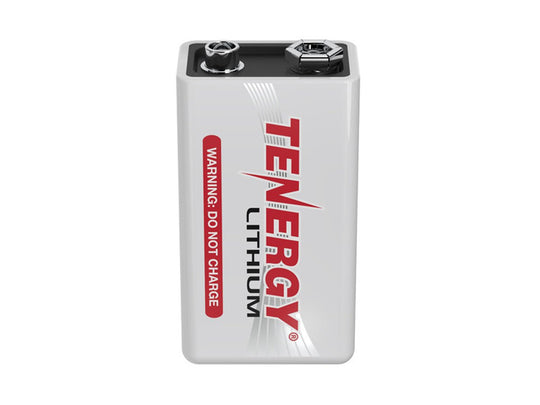 Tenergy 9V 1200mAh Lithium Primary (LiMnO2) Battery - Snap Connectors