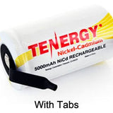 Tenergy 20501-1 D-cell 5000mAh 1.2V Nickel Cadmium (NiCd) Battery with or without Tabs - Bulk