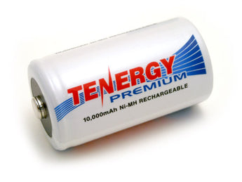Tenergy Premium 10105 D-cell 10000mAh 1.2V Nickel Metal Hydride (NiMH) Button Top Battery - Bulk