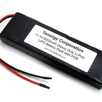 Tenergy 6000mAh 11.1V Protected Lithium Polymer (Li-Poly) Bare Leads Battery - Bulk (31206)