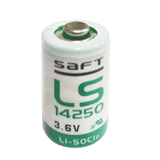 Saft LS-14250-BA 1/2 AA 1100mAh 3.6V Lithium Thionyl Chloride (LiSOCI2) Button Top Battery - Made in France - Bulk