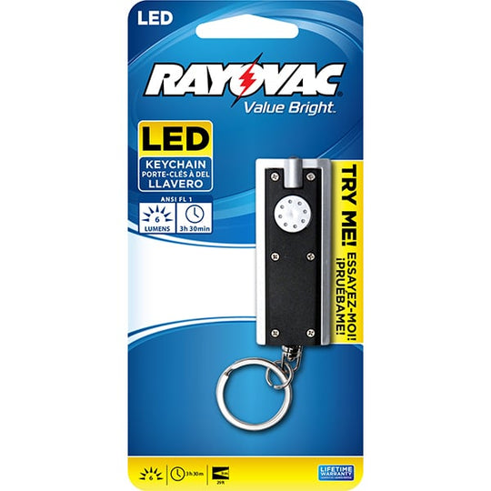 Rayovac Value Bright 2 CR1220 LED Keychain Light - 6 Lumen - Uses 2 x CR1220 - Includes Batteries