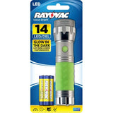 Rayovac Value Bright Glow-in-the-Dark 14-LED Flashlight - 18 Lumens - Includes 3 x AAAs - Color May Vary (BEGL3AAA-BA)