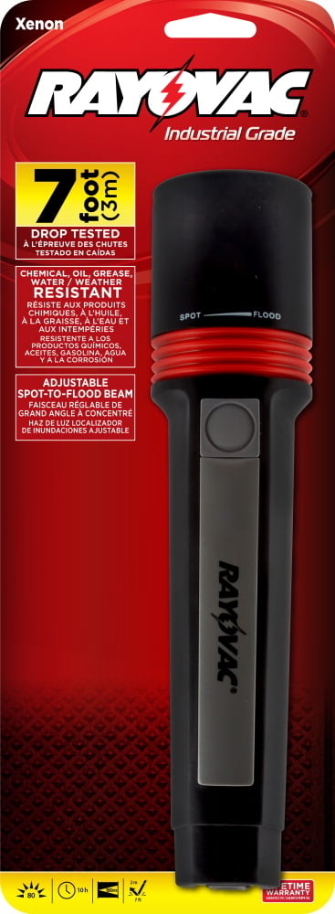 Rayovac Industrial 3D Flashlight with Ring Hanger - 80 Lumen - Uses 3 x D
