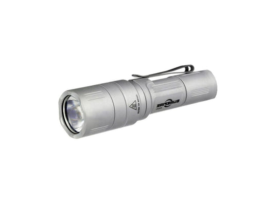 SureFire EB1T Backup Dual-Output LED Flashlight - 200 Lumens - Tactical Switch without Shroud - Includes 1 x CR123A - Silver (EB1T-A-SL)