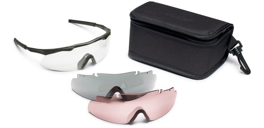 Smith Optics - Aegis Eyeshields - Black Frames with Clear Lenses Installed Gray and Ignitor Spare Lenses - Range Kit