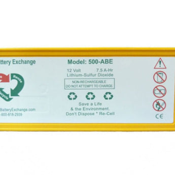 AED Replacement Lifepak 500 7500mAh 12V Lithium Sulfur Dioxide (LiSO2) Battery Pack for Physio-Control Lifepak Defibrillator