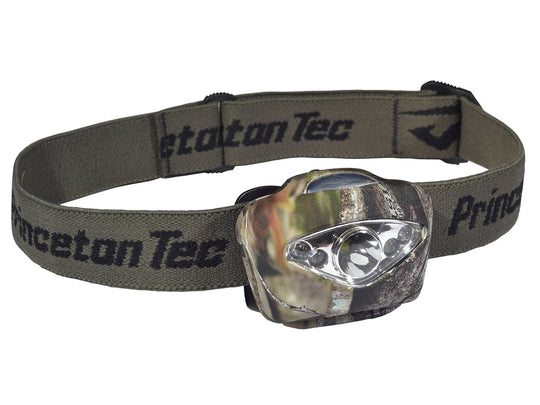 Princeton Tec Vizz Headlamp - Red and White LEDs - 205 Lumens - Includes 3 x AAAs - Camo