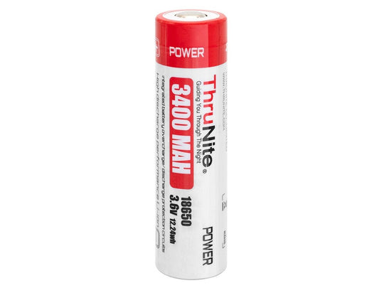 ThruNite 18650 3400mAh 3.7V Protected Lithium Ion (Li-ion) Button Top Battery