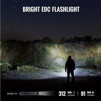ThruNite Archer 1A LED Flashlight - 312 Lumens - Uses 1 x AA
