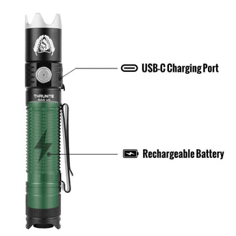 ThruNite BSS V6 USB-C Rechargeable LED Flashlight - 2000 Lumens - Includes 1 x 18650