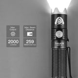 ThruNite BSS V6 USB-C Rechargeable LED Flashlight - 2000 Lumens - Includes 1 x 18650