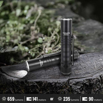 ThruNite Saber LED Flashlight - 659 Lumens - Luminus SST20 - Uses 1 x AA - Black or Grey