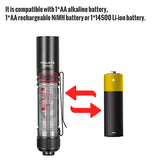 ThruNite Saber LED Flashlight - 659 Lumens - Luminus SST20 - Uses 1 x AA - Black or Grey