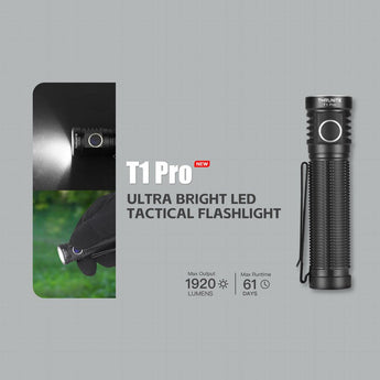 ThruNite T1 Pro LED Flashlight - 1920 Lumens - Includes 1 x 18650