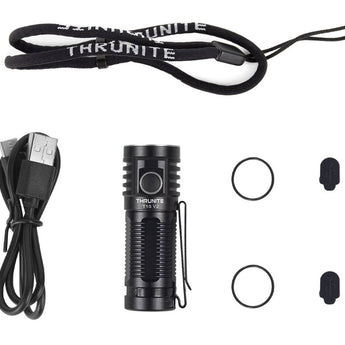 ThruNite T1S V2 USB-C Rechargeable LED Flashlight - 1080 Lumens - Luminus SST40 - Includes 1 x 18350