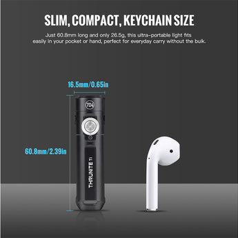 ThruNite Ti LED Keychain Flashlight - 650 Lumens - Uses Built-in Li-ion Battery Pack