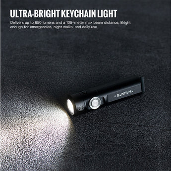 ThruNite Ti LED Keychain Flashlight - 650 Lumens - Uses Built-in Li-ion Battery Pack