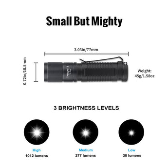 ThruNite Ti Pro LED Flashlight - 1012 Lumens - Includes 1 x 14500 with USB-C Charging Port