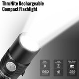 ThruNite TN12 V6 USB-C Rechargeable LED Flashlight - 1950 Lumens - Includes 1 x 18650