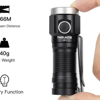 ThruNite W1 Rechargeable LED Flashlight - 693 Lumens - Includes 1 x 16340 - Black