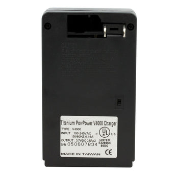 Titanium Innovations V4000 4-Bay Ultra Fast Battery Charger - NiMH, NiCd AA and AAAs - AC 100-240V Adapter