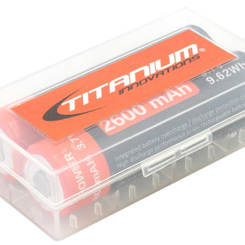 Titanium Innovations Battery Case - Holds 2 x 18650 or 4 x CR123A