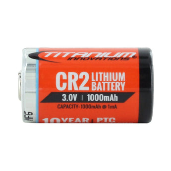 Titanium Innovations CR2 750mAh 3V 2.25A Lithium (LiMnO2) Button Top Photo Battery - Box of 40