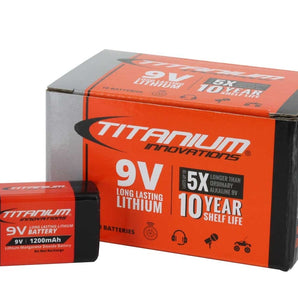 Titanium Innovations 9-Volt Lithium Battery 10 Pack - Boxed