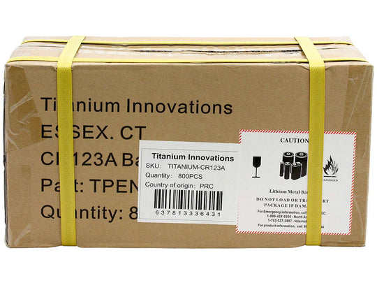 Titanium Innovations CR123A 800 PCS - Boxed