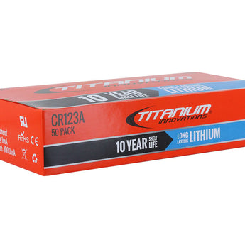 Titanium Innovations CR123A 50 Pack - Boxed