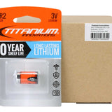 Titanium Innovations CR2 Battery - 1000mAh 3V Lithium (LiMnO2) Button Top Photo Battery - 1 Piece Retail Card