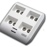 Titanium Innovations TTP9V 4-Bay Smart Battery Charger - NiMH 9Vs - AC 100-240V + DC Adapters