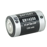 Titus ER14250 1/2 AA 1200mAh 3.6V Lithium Thionyl Chloride (LiSOCI2) Button Top Battery - Bulk