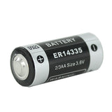 Titus ER14335 2/3 AA 1650mAh 3.6V Lithium Thionyl Chloride (LiSOCI2) Button Top Battery - Bulk