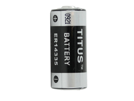 Titus ER14335 2/3 AA 1650mAh 3.6V Lithium Thionyl Chloride (LiSOCl2) Bobbin-Style Button Top Battery - Bulk