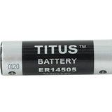 Titus ER14505 AA 2400mAh 3.6V Lithium Thionyl Chloride (LiSOCI2) Button Top Battery - Bulk