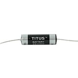 Titus ER14505M-AX AA 1800mAh 3.6V Lithium Thionyl Chloride (LiSOCI2) Spiral Wound Button Top Battery with Axial Leads - Bulk