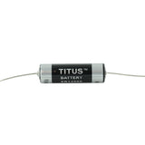 Titus ER14505M-AX AA 1800mAh 3.6V Lithium Thionyl Chloride (LiSOCI2) Spiral Wound Button Top Battery with Axial Leads - Bulk
