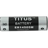Titus ER14505M AA 1800mAh 3.6V Lithium Thionyl Chloride (LiSOCI2) Spiral Wound Button Top Battery - Bulk