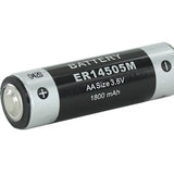 Titus ER14505M AA 1800mAh 3.6V Lithium Thionyl Chloride (LiSOCI2) Spiral Wound Button Top Battery - Bulk