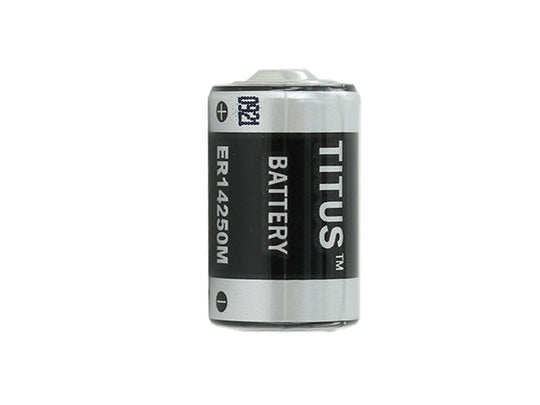 Titus ER14250M 1/2 AA 750mAh 3.6V Lithium Thionyl Chloride (LiSOCl2) Spiral-Wound Button Top Battery - Bulk