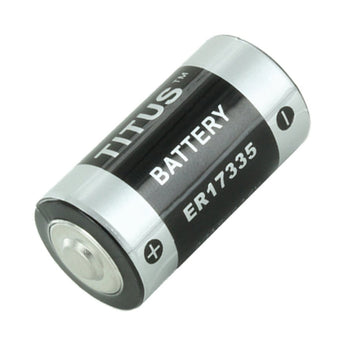 Titus ER17335 2/3 A 2100mAh 3.6V Lithium Thionyl Chloride (LiSOCI2) Button Top Battery - Bulk