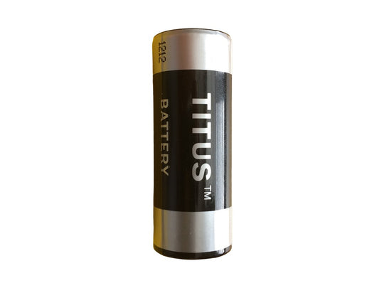 Titus ER17505M-AX A Size 2800mAh 3.6V Lithium Thionyl Chloride (LiSOCl2) Spiral-Wound Button Top Battery with Axial leads - Bulk