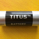 Titus ER17505M A 2800mAh 3.6V Lithium Thionyl Chloride (LiSOCI2) Spiral Wound Button Top Battery - Bulk