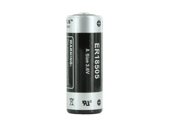 Titus ER18505 A 4000mAh 3.6V Lithium Thionyl Chloride (LiSOCl2) Bobbin-Style Button Top Battery - Bulk